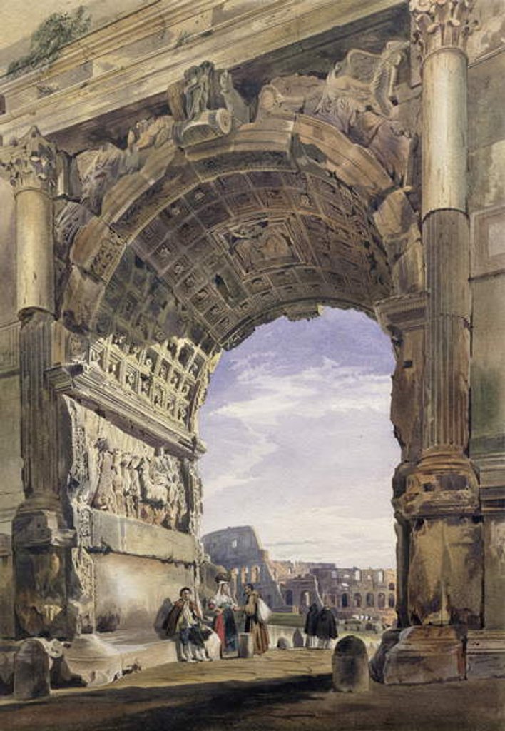 Detail of Arch of Titus, Rome, 1842 by Thomas Hartley Cromek