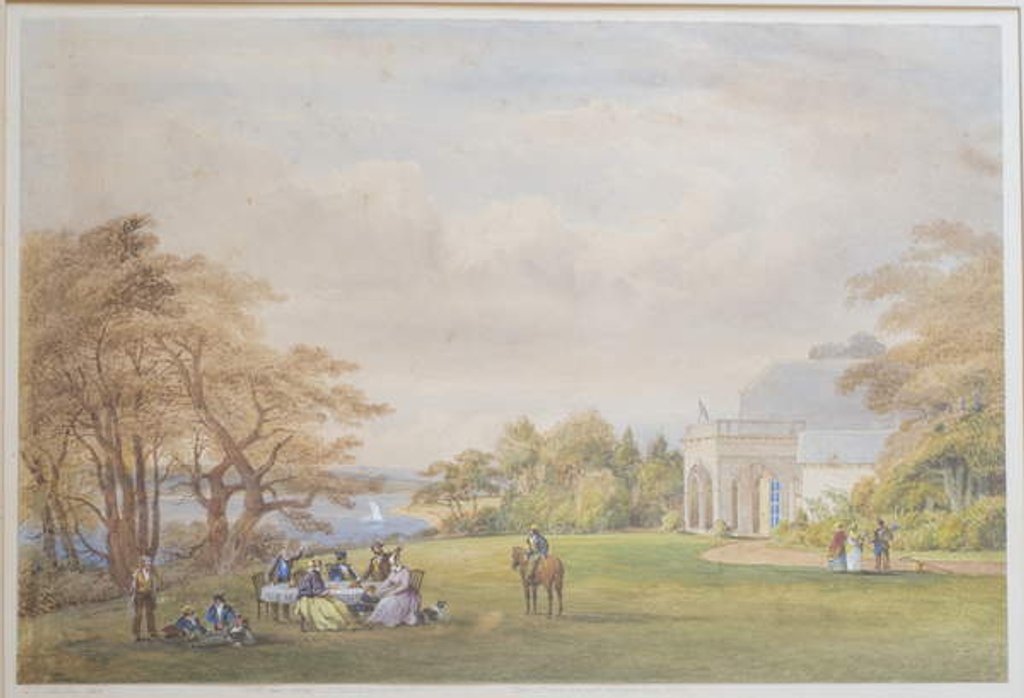 Detail of Drummond Family at Bournehill Cottage, 1858 by Henry Holland