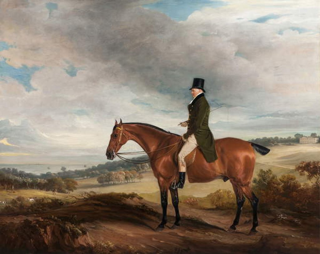 Detail of Equestrian Portrait of Andrew Berkeley Drummond in Cadland Park, 1822 by John E. Ferneley