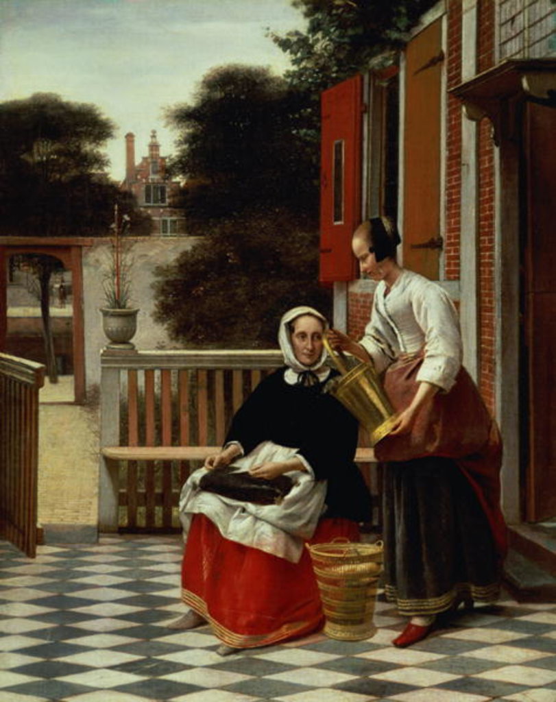 Detail of A Mistress and her Maid, 1660s by Pieter de Hooch