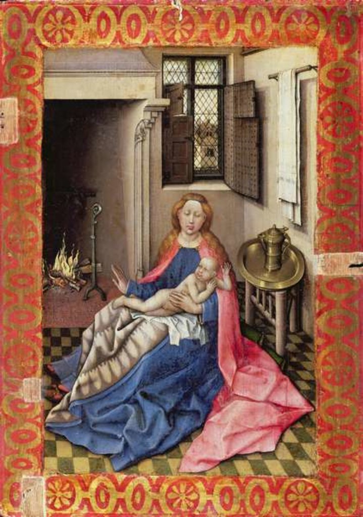 Detail of Madonna and Child Before a Fireplace by Master of Flemalle