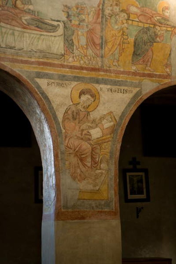 Detail of St. Mark writing the gospel by School Italian