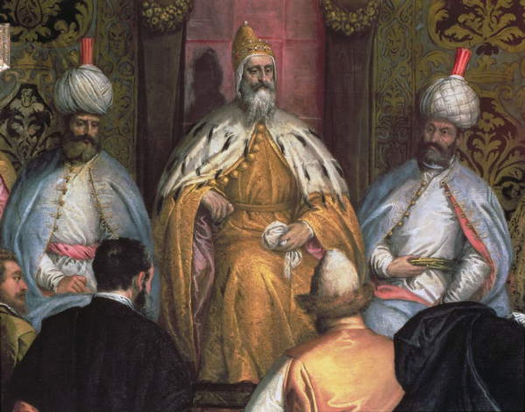 Detail of The Doge Marino Grimani Receiving the Ambassador of Persia by Gabriele Caliari