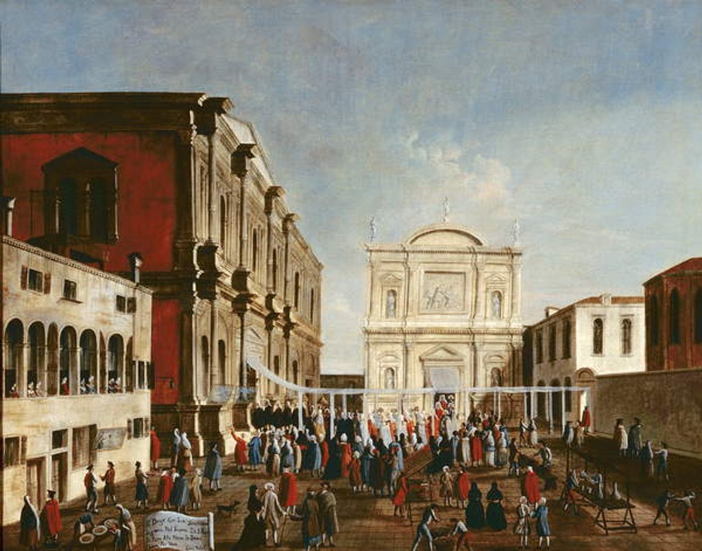 Detail of The Doge Visiting the Chiesa di S. Rocco by Gabriele Bella