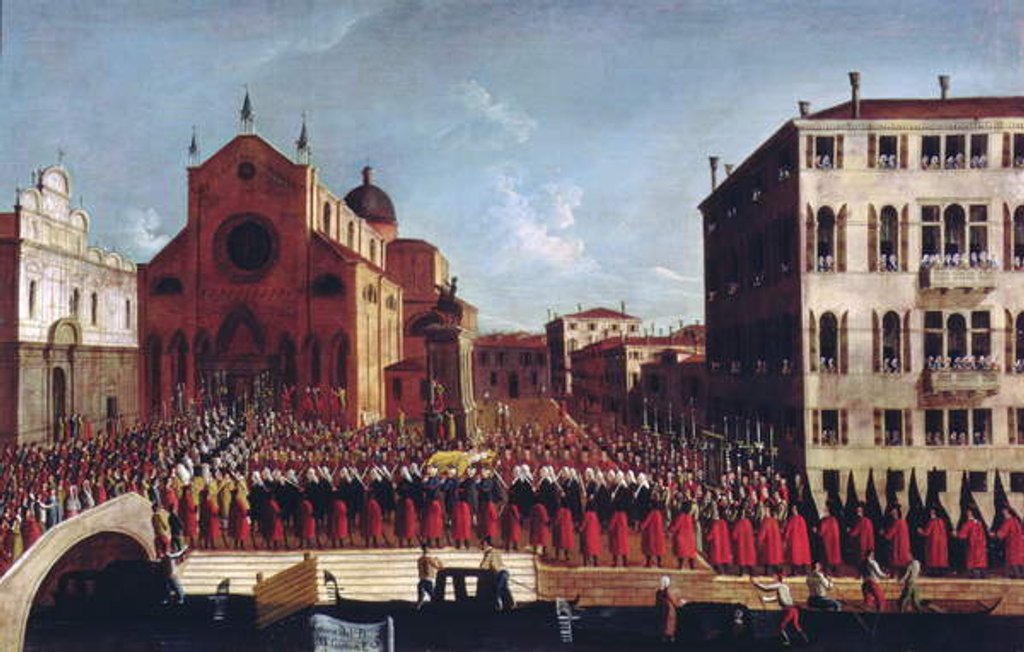 Detail of The Funeral of the Doge at SS. Giovanni and Paolo, Venice by Gabriele Bella