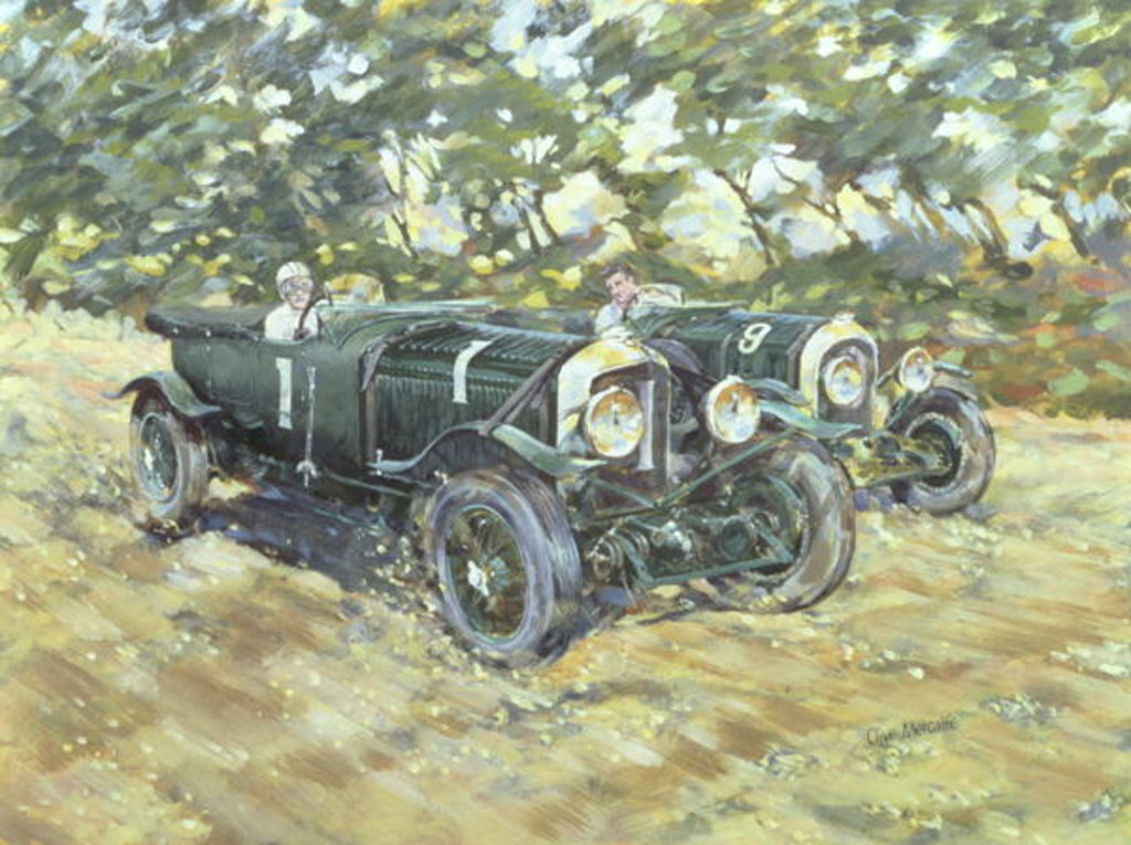 Detail of 1929 Le Mans Winning Bentleys by Clive Metcalfe