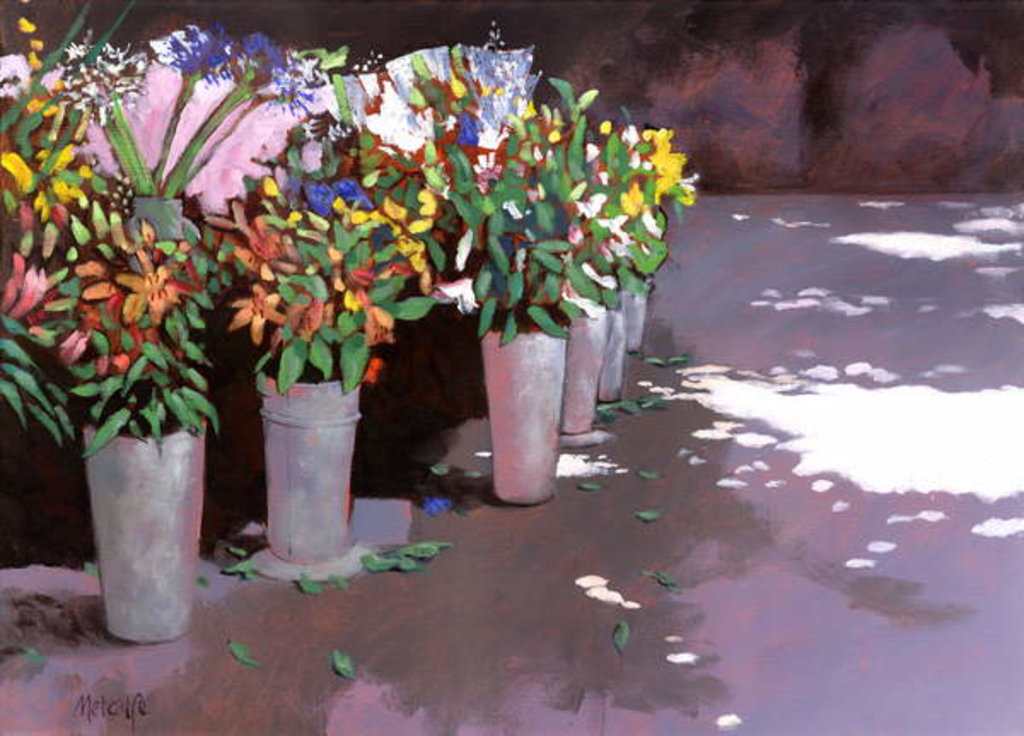 Detail of French Flower market, 2007 by Clive Metcalfe