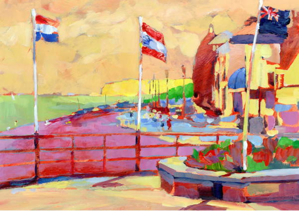 Detail of White Cliffs from Deal, 2007 by Clive Metcalfe