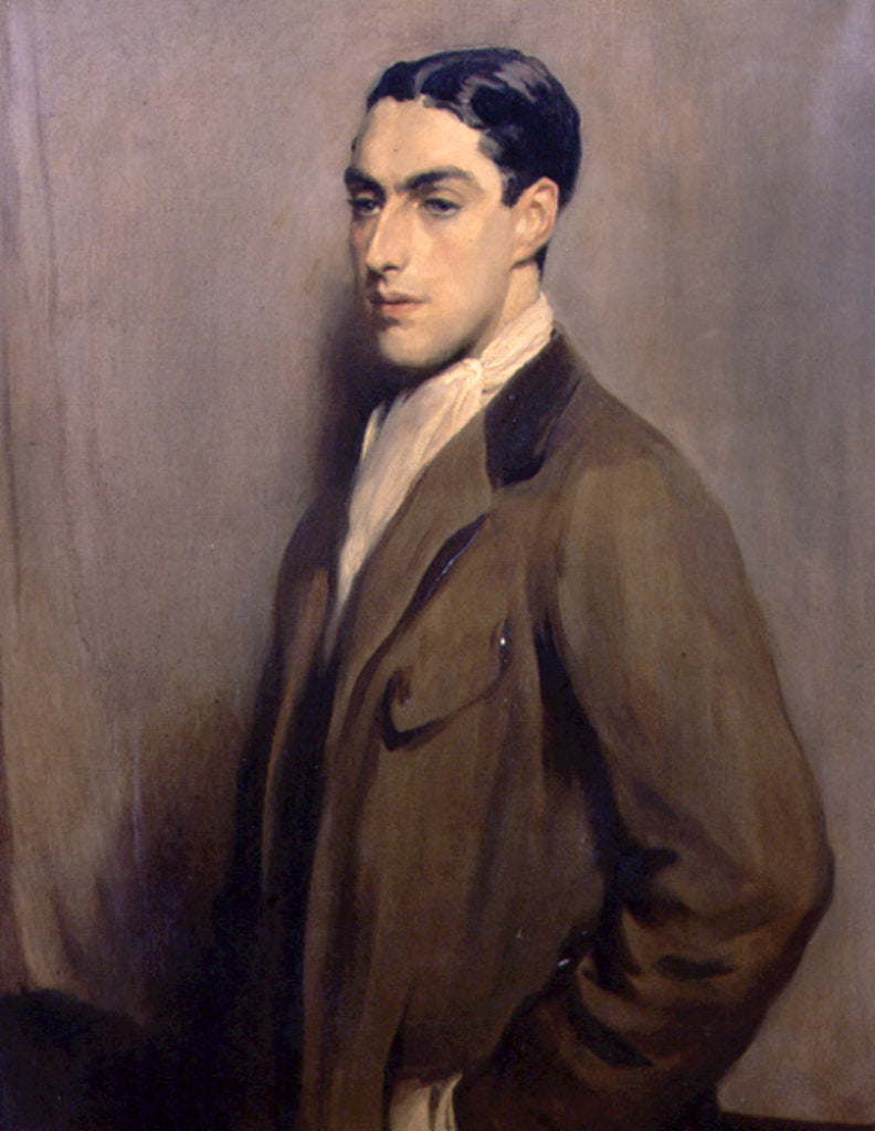 Detail of Portrait of Frank Meyer, c.1910 by Glyn Warren Philpot