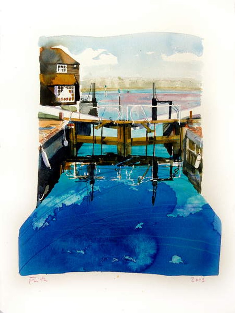 Detail of Lock gates & Mill by Michael Frith