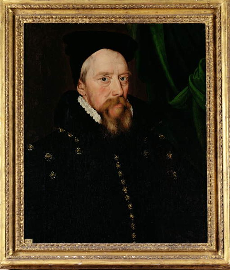 Detail of Portrait of William Cecil, 1st Baron Burghley by English School