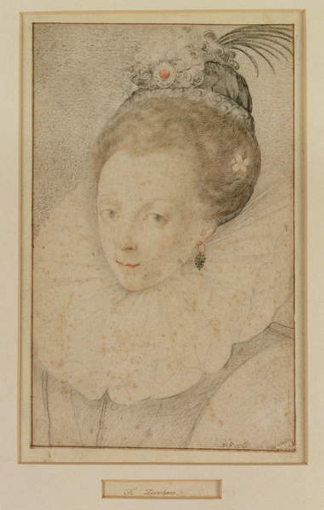 Detail of Portrait of Queen Elizabeth I 16th century by Federico Zuccaro
