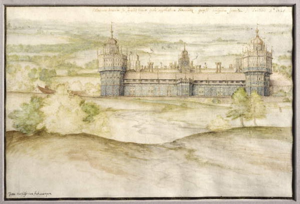 Detail of View of Nonsuch Palace in Surrey, 1567-8 by Joris Hoefnagel