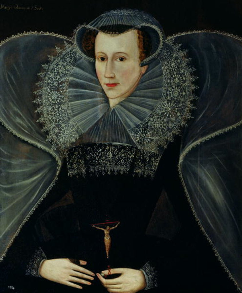 Detail of Portrait of Mary Queen of Scots by Scottish school