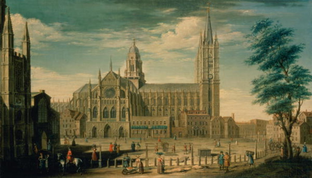 Detail of The North Front of Westminster Abbey by William James
