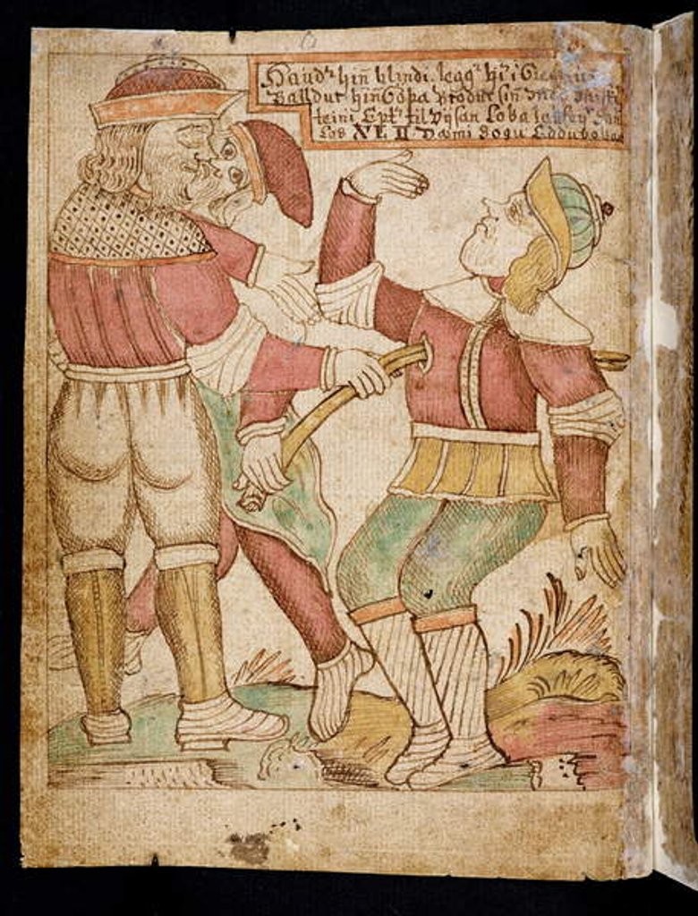 Detail of The Killing of Balder by Icelandic School