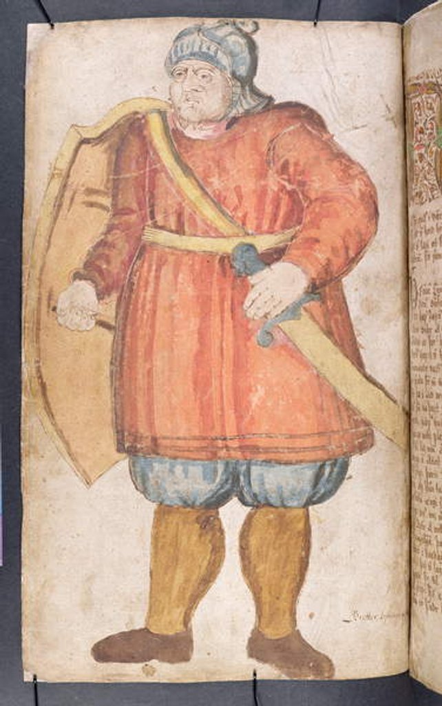 Detail of Grettir the Strong by Icelandic School