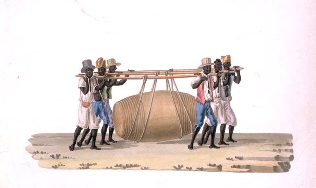 Detail of Wine Carriers by Joaquim Candido Guillobel