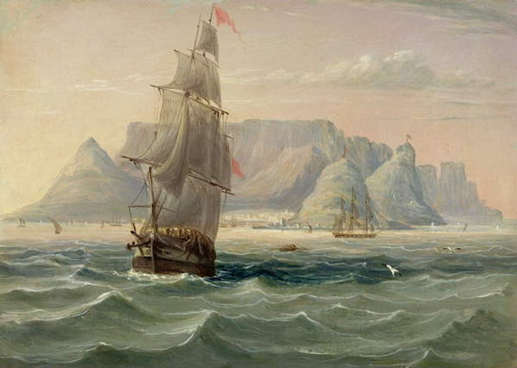 Detail of Table Mountain, Cape Town by English School