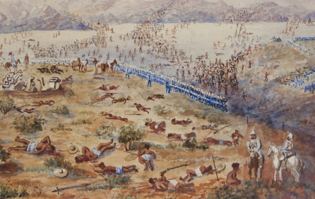 Detail of Battle of Tamai, 1884 by English School