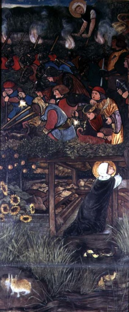 Detail of The Legend of St. Frideswide, 1859 by Edward Coley Burne-Jones