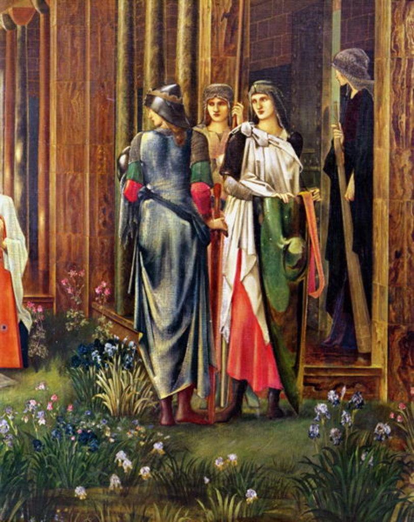 Detail of The Sleep of King Arthur in Avalon 1881-98 by Edward Coley Burne-Jones