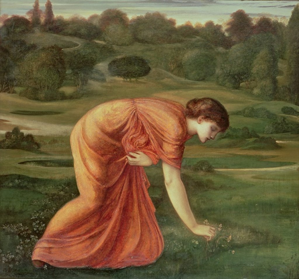 Detail of The March Marigold, c.1870 by Edward Coley Burne-Jones