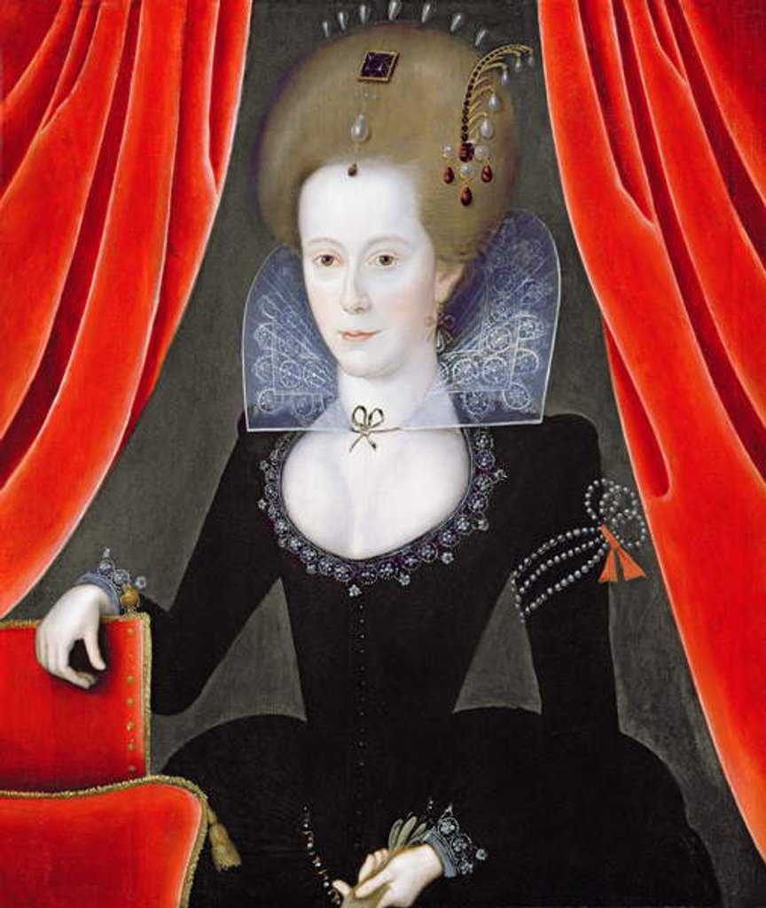 Detail of An Unknown Lady, c.1610 by English School