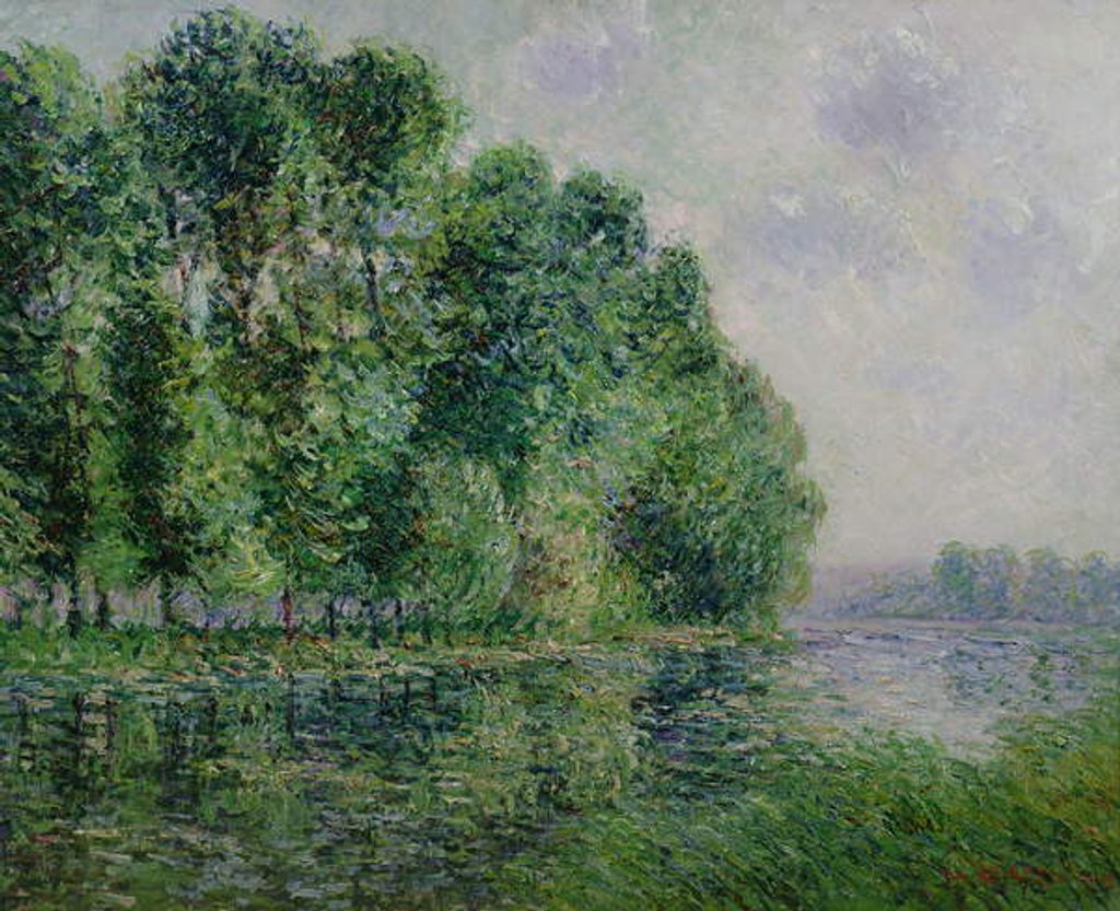Detail of Landscape by the sea by Gustave Loiseau