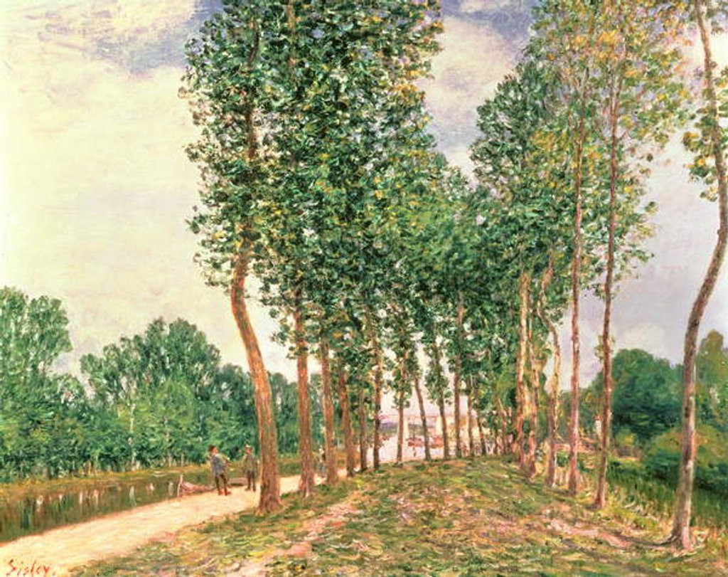 Detail of Banks of the Loing, near Moret by Alfred Sisley