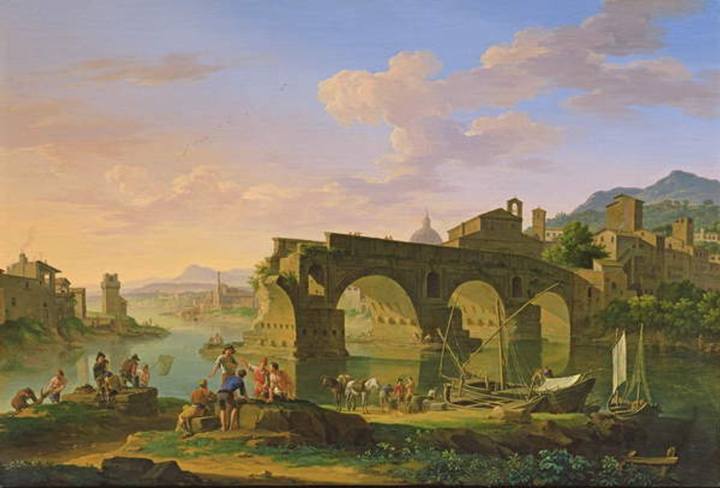 Detail of The Ponte Rotto in Rome by Jacob de Heusch