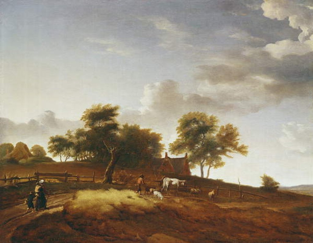 Detail of A Landscape by Adriaen van de Velde