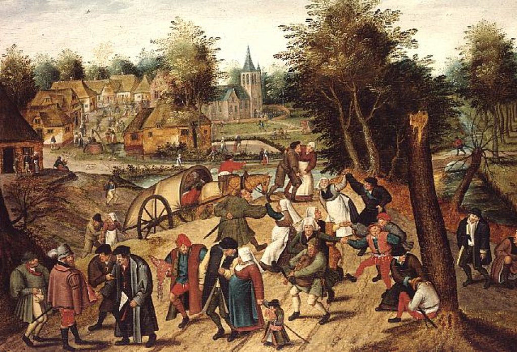 Detail of The Return from the Kermesse by Pieter the Younger Brueghel