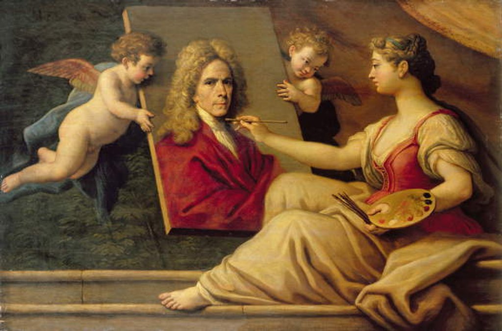 Detail of Self Portrait in an Allegory of the Arts by Paolo di Matteis