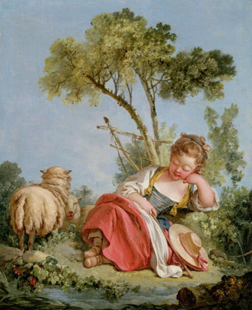 Detail of The Little Shepherdess, c.1754 by Francois Boucher