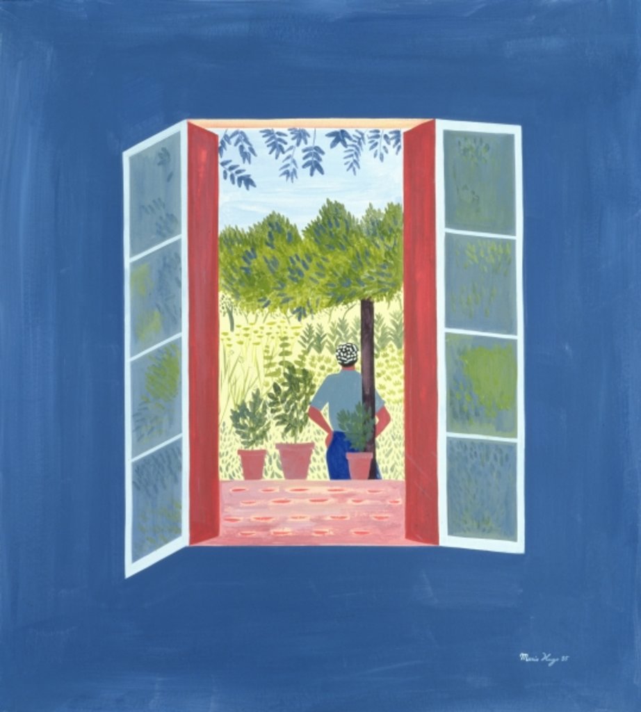 Detail of Zaid Through the Window, 1986 by Marie Hugo