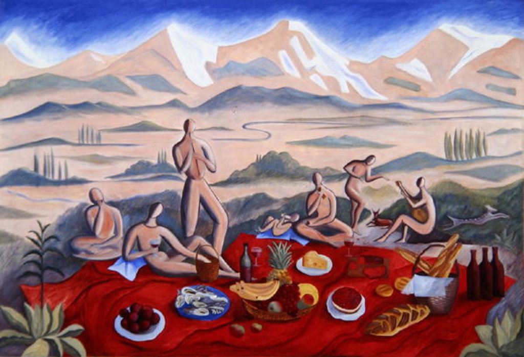 Detail of The Picnic, 1992 by Marie Hugo