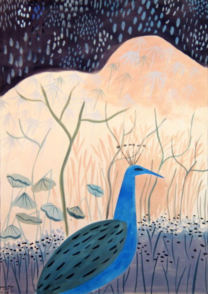 Detail of Paon Or et Argent, 1985 by Marie Hugo