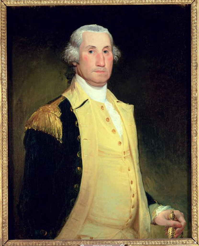 Detail of George Washington, 1784-86 by Joseph and Trumbull John Wright