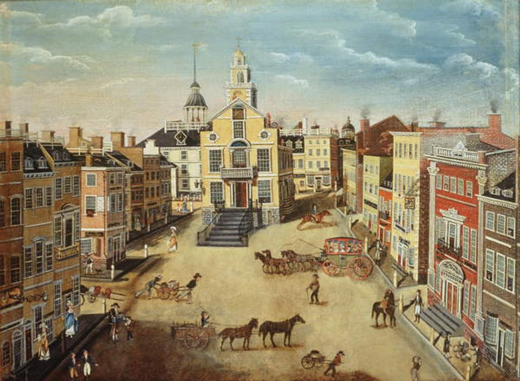 Detail of Old State House, Boston, 1801 by James Brown Marston