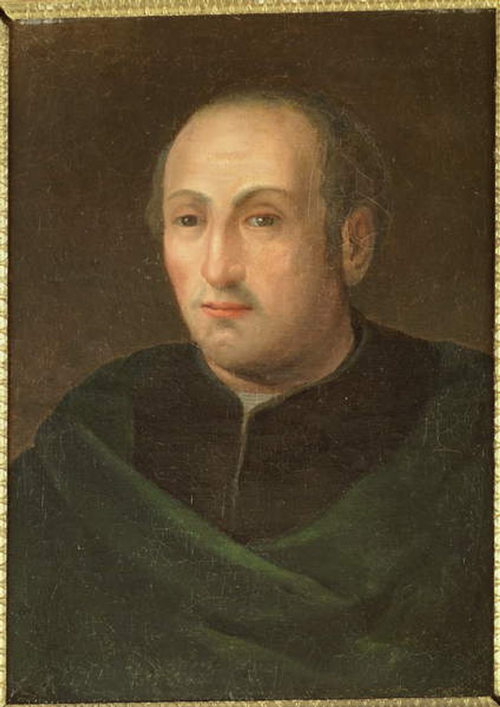 Detail of Christopher Columbus, after a painting in the Uffizi, 1788 by Giuseppe Calendi