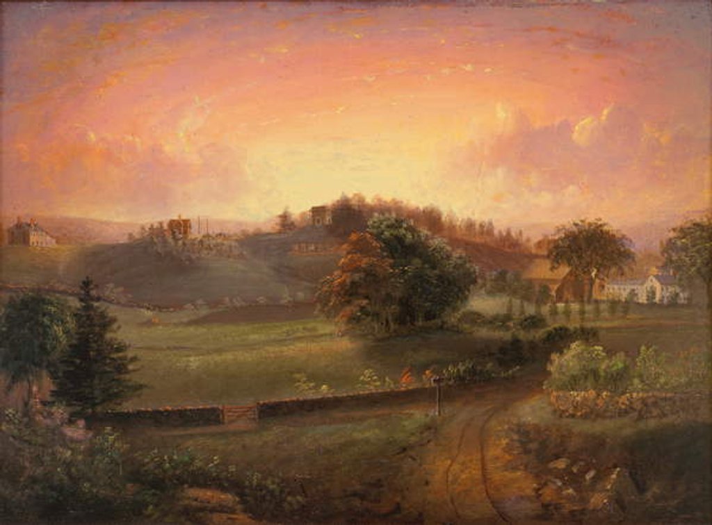 Detail of Brook Farm, 1844 by Josiah Wolcott