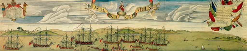 Detail of A Perspective View of the Blockade of Boston Harbour, c.1768 by Christian Remick