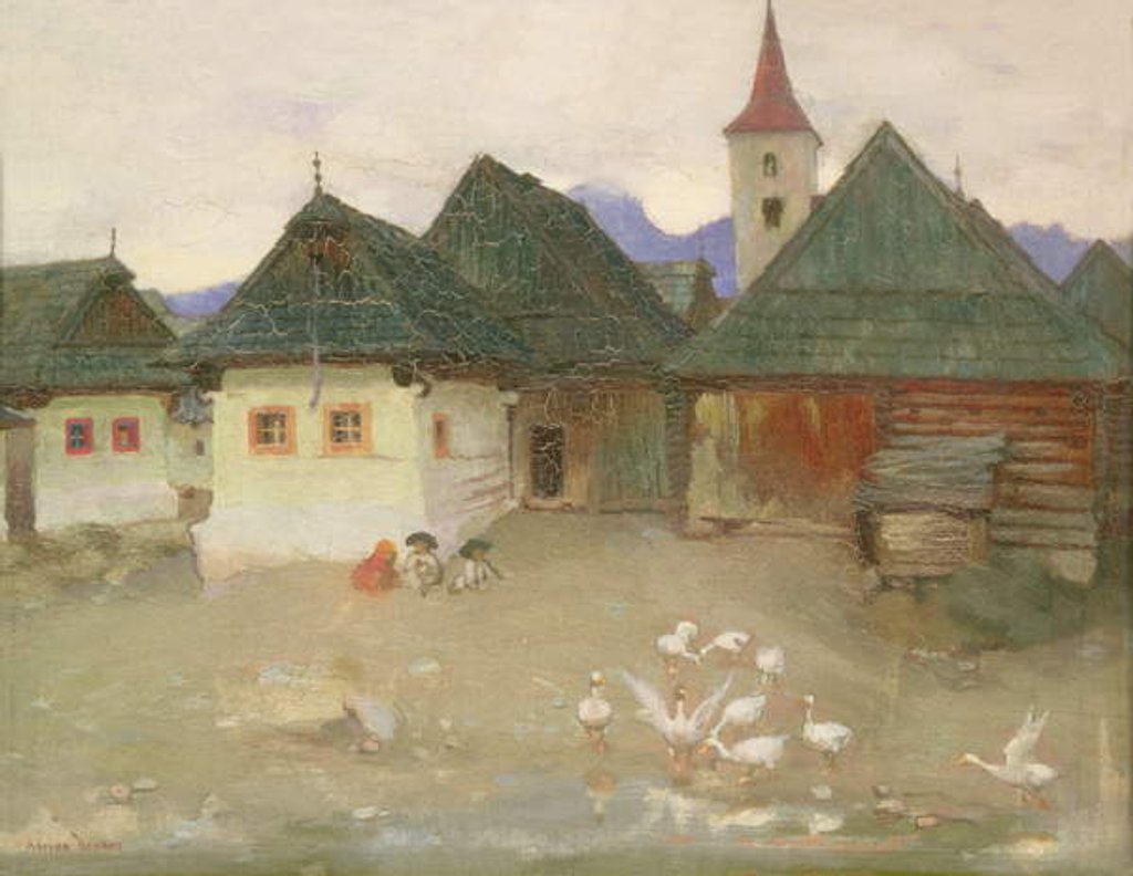 Detail of From our Windows in Vazsecz, c.1905-09 by Adrian Scott Stokes