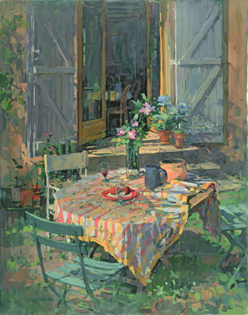 Detail of Courtyard and Blue Doors by Susan Ryder