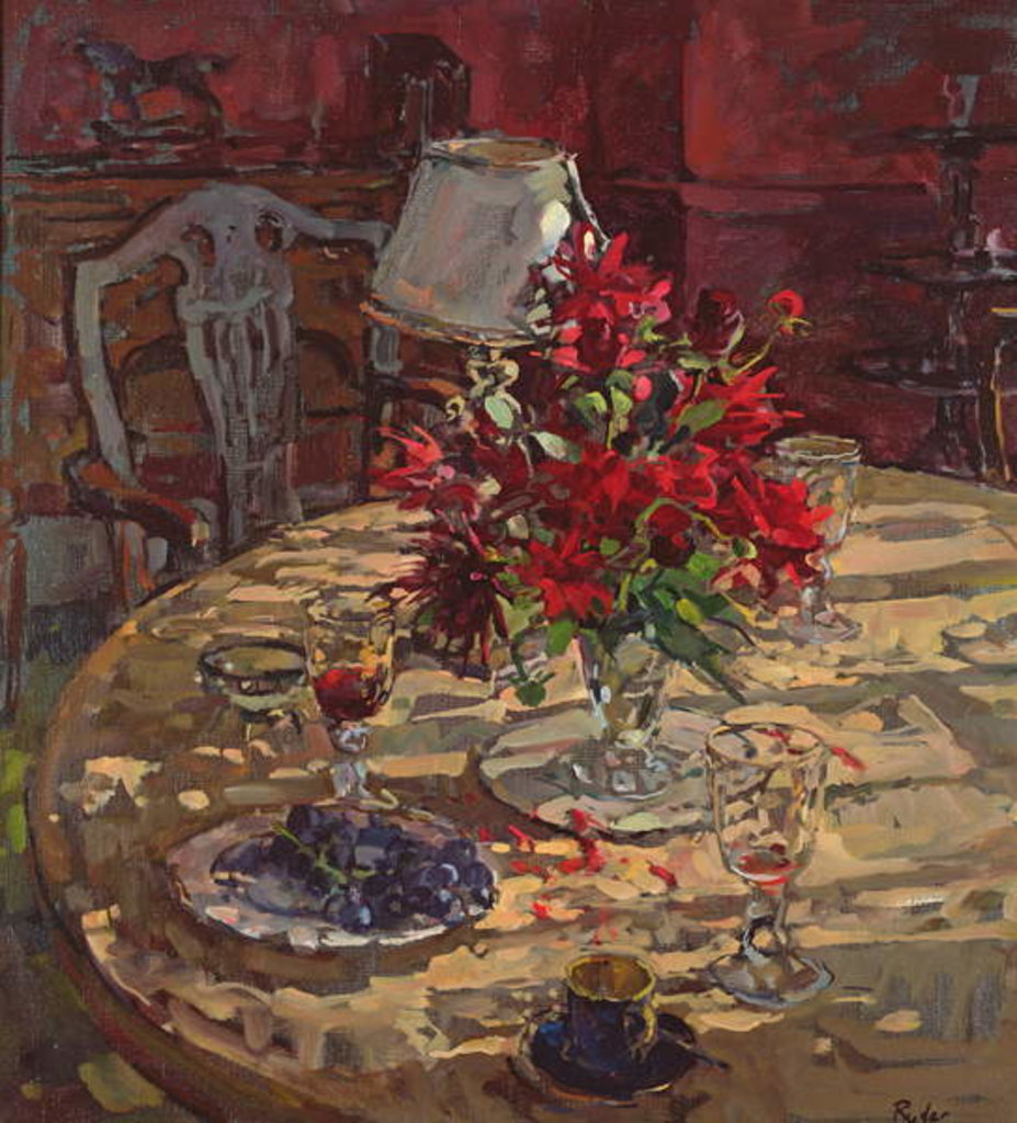 Detail of Sunlight & Dahlias by Susan Ryder