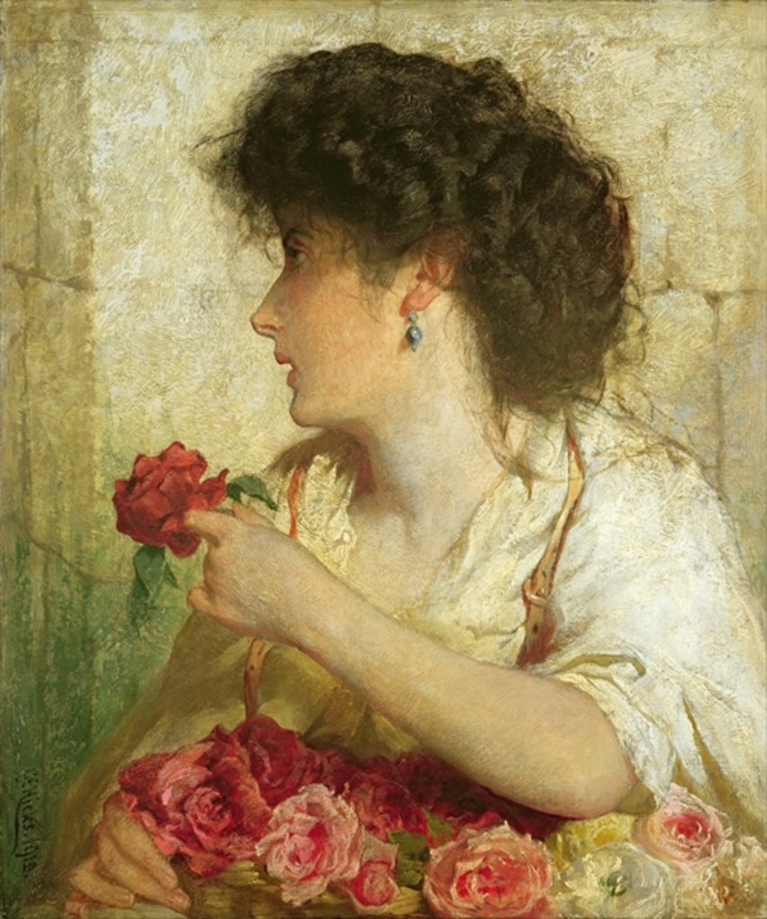 Detail of A Summer Rose, 1910 by George Elgar Hicks