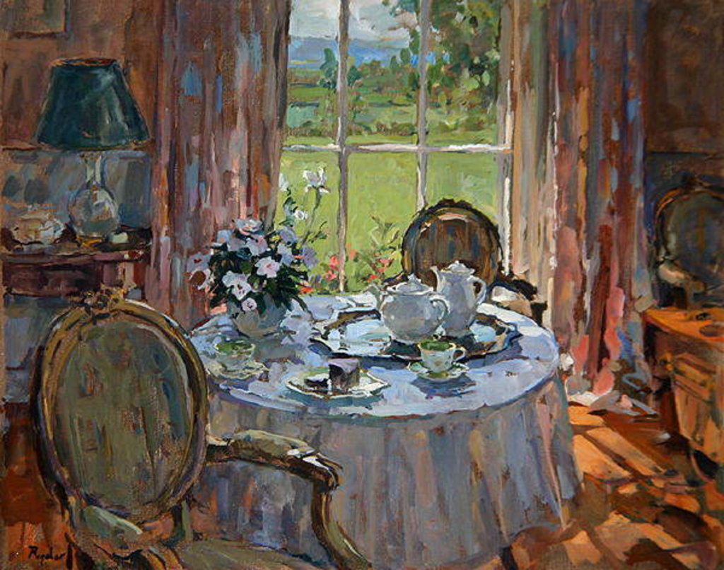 Detail of Sunlit Teatime by Susan Ryder