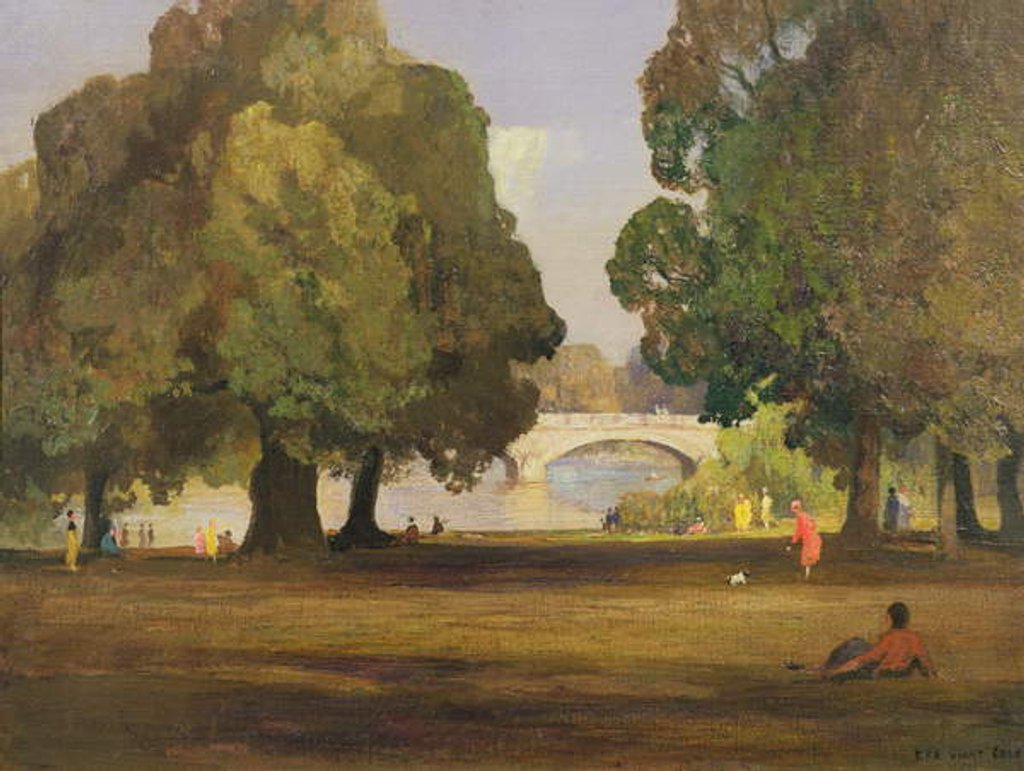 Detail of In Kensington Gardens by Rex Vicat Cole