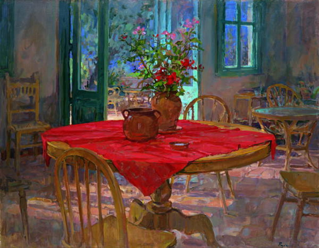 Detail of Geraniums at Escallerilla by Susan Ryder